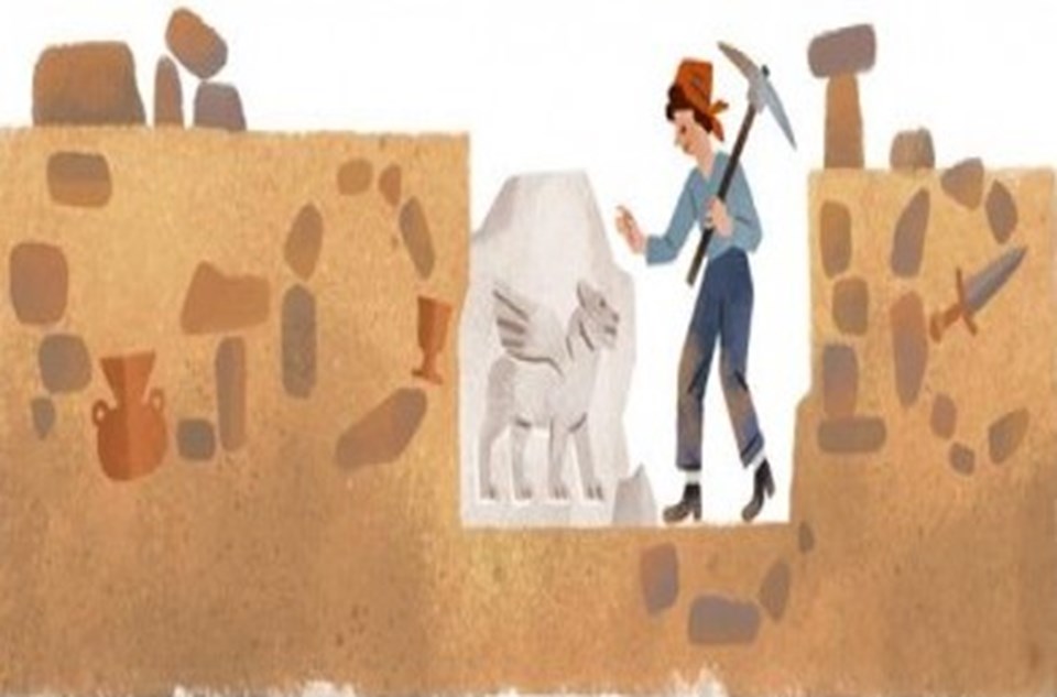 Google, Halet Çambel'in 99'uncu doğum gününe özel bu doodle'ı hazırladı.
