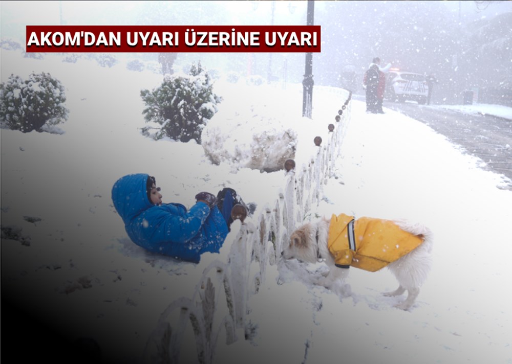 AKOM turuncu alarma geçti: İşte İstanbul'da bölge bölge kar kalınlıkları - 1