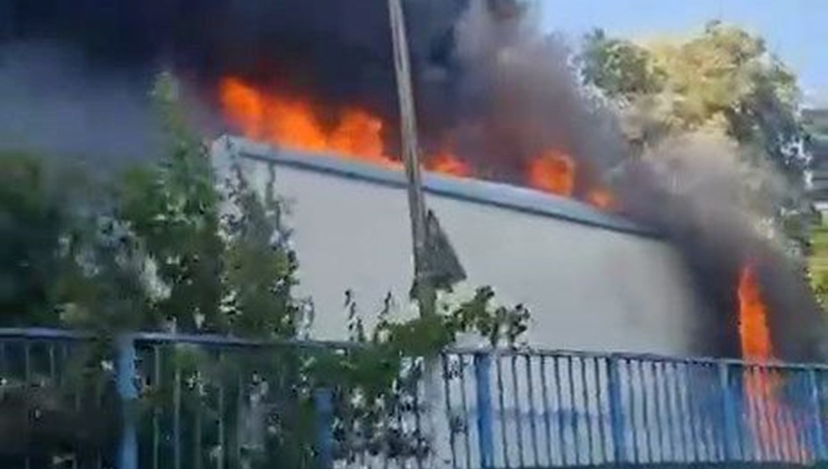 Pendik'te İSKİ tesisinde korkutan yangın Pendik'te İSKİ tesisinde korkutan yangın