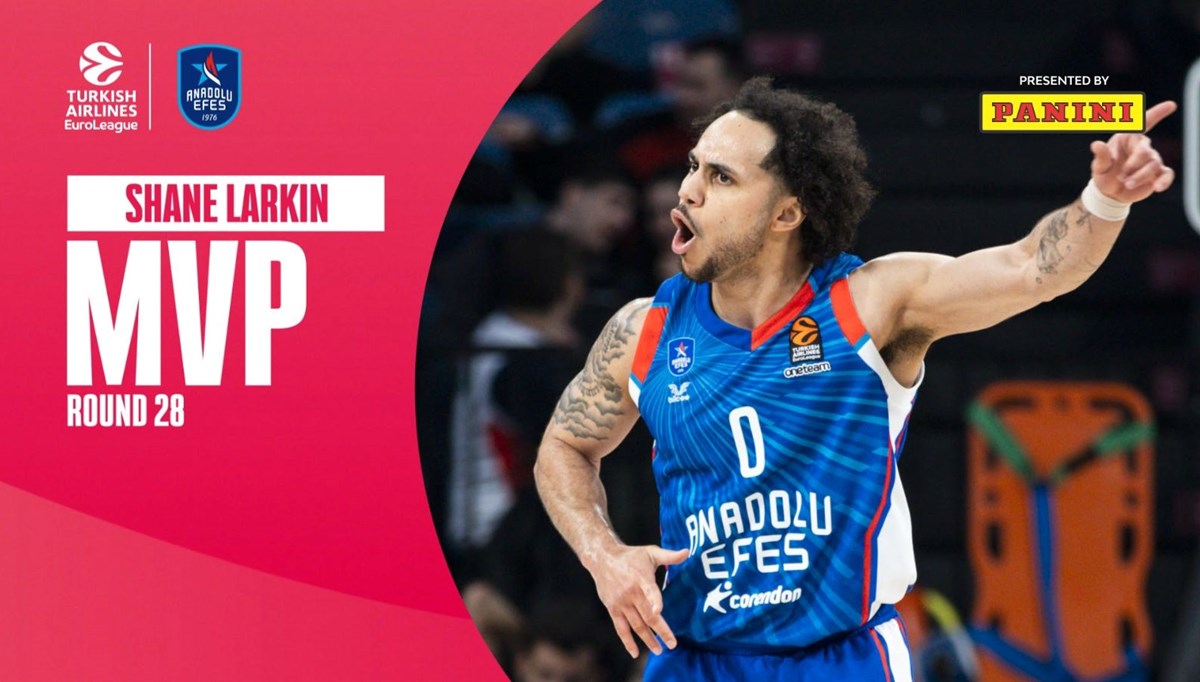 Euroleague'de 28 haftanın MVP'si Shane Larkin Euroleague'de 28 haftanın MVP'si Shane Larkin