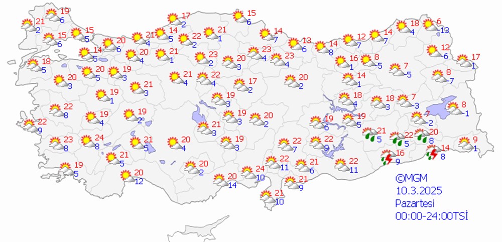 Sıcaklıklar 25 dereceyi zorlayacak: Türkiye, Cezayir'den gelen sıcak havanın etkisinde (Yeni haftada hava nasıl olacak?) - 6