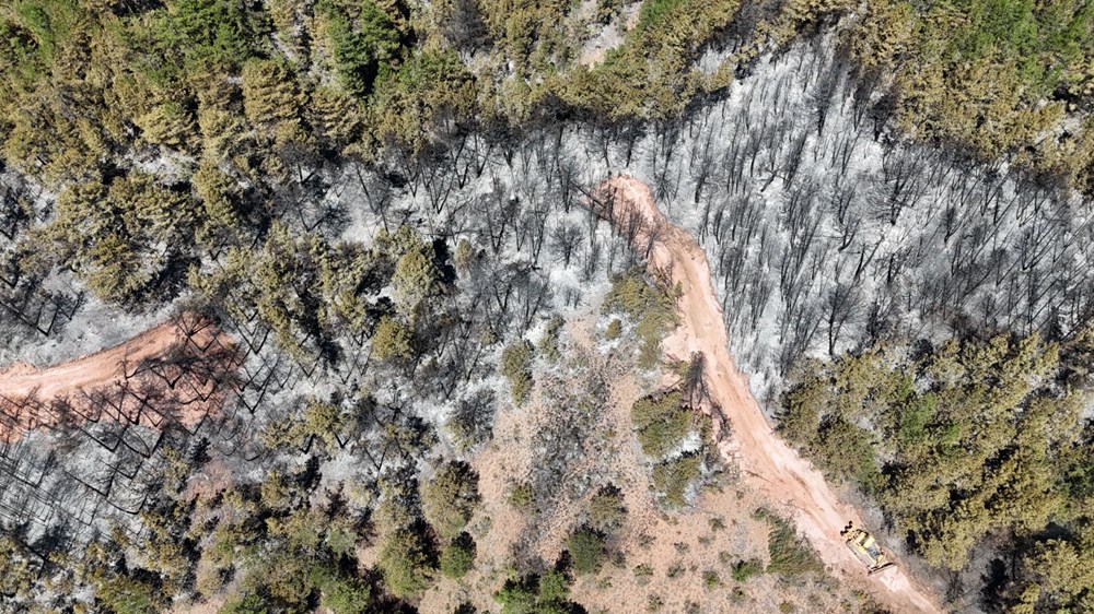 Tam 54 saat sürdü! Karabük'te yanan alanlar havadan görüntülendi - 12