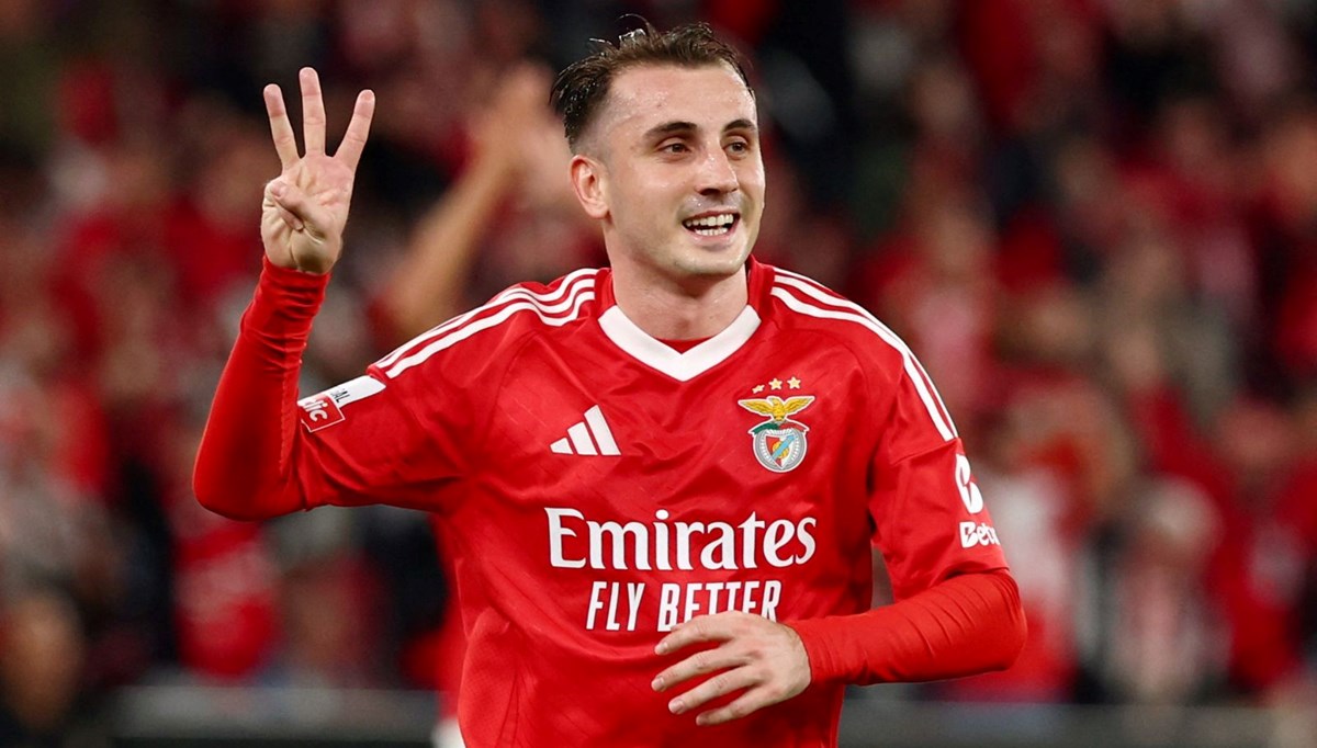 Milli futbolcu Kerem Aktürkoğlu hat-trick yaptı, Benfica farklı kazandı