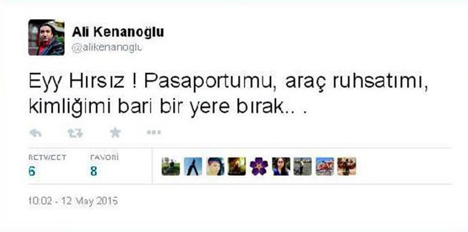 HDP'li aday Ali Kenanoğlu'dan, hırsıza Twitter'dan çağrı - 1
