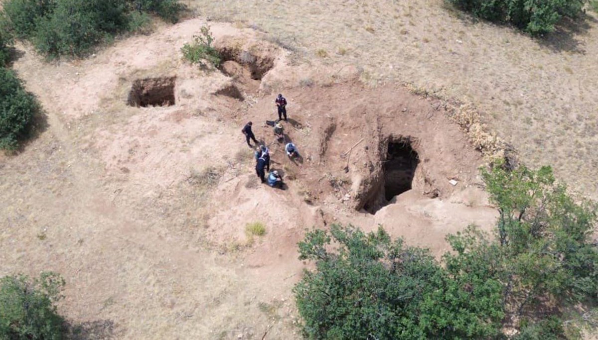 Kaçak kazıya dronla suçüstü