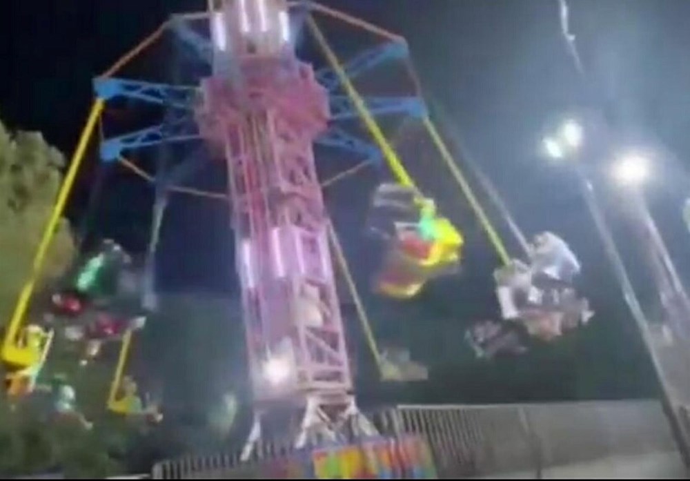 İzmir’deki lunapark kazasının görüntüleri ortaya çıktı | Salıncaktaki 6 kişi yaralandı - 4