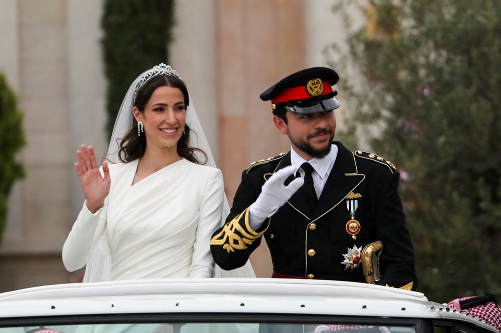 Ürdün Veliaht Prensi Hüseyin ile Suudi Arabistanlı gelin Racva Al Seyf evlendi - 7