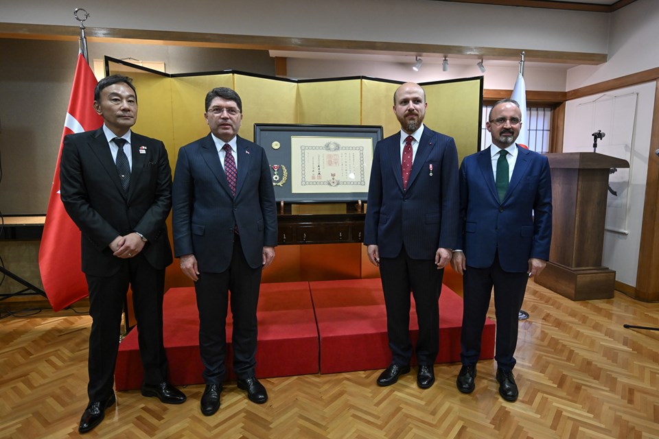 Dünya Etnospor Konfederasyonu Başkanı Bilal Erdoğan'a Japonya'dan nişan - 1