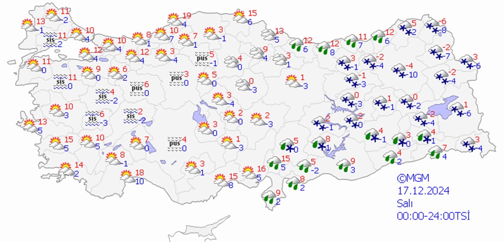 Meteoroloji'den kar uyarısı: 7 ilde sarı ve turuncu kodlu alarm - 19