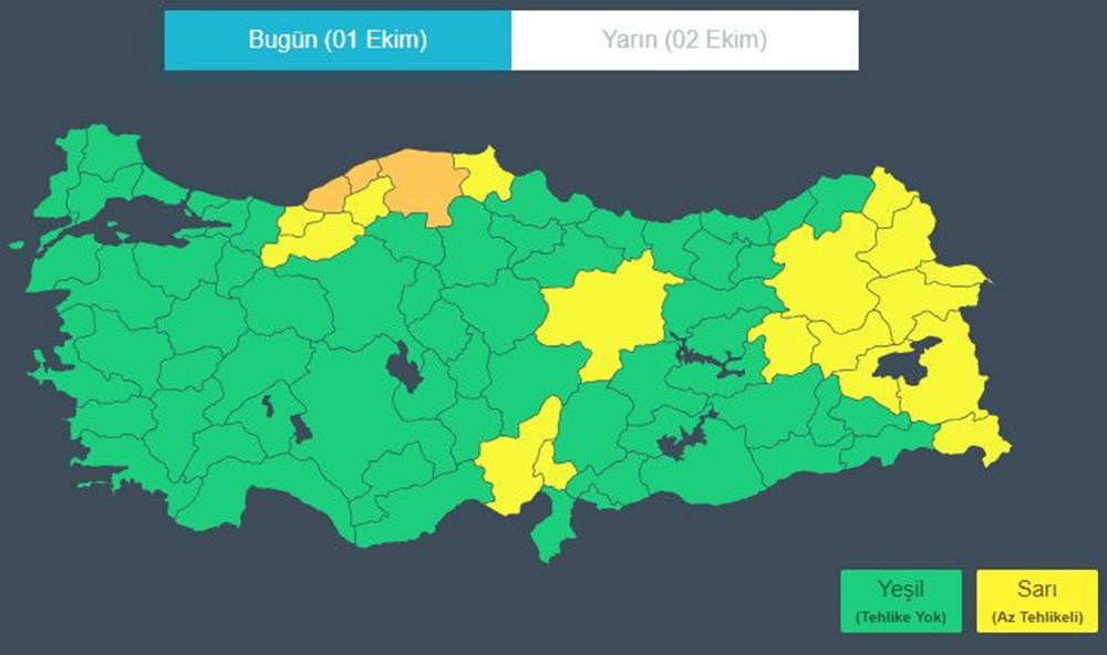 Sıcaklıklar 5-10 derece düştü: 20 il için sarı ve turuncu kodlu uyarı - 3