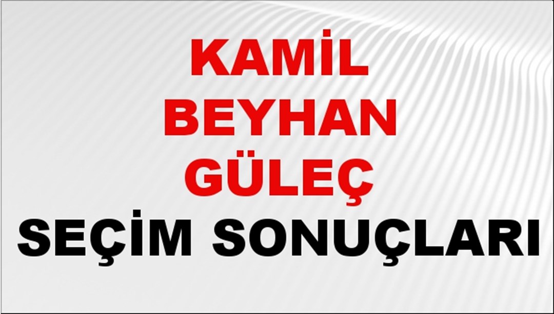 Kamil Beyhan Güleç Seçim Sonuçları 2024 Canlı: 31 Mart 2024 Türkiye Kamil Beyhan Güleç Yerel Seçim Sonucu ve İlçe İlçe YSK Oy Sonuçları Son Dakika