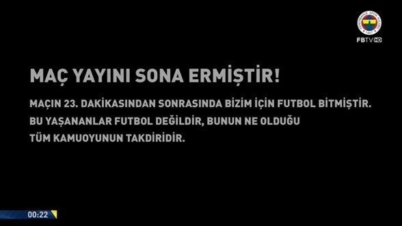 fb tv mac yayinini kesti bu yasananlar futbol degildir son dakika spor haberleri ntv haber