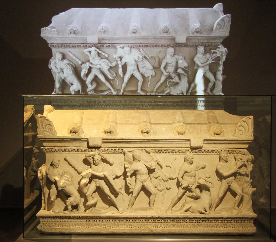 İnşaat kazısında bulunan Herakles lahdi sergileniyor - 1