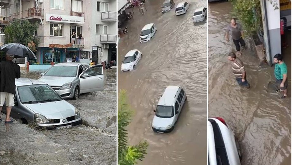 İzmir'i yine sel vurdu