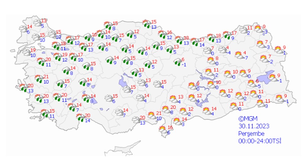 23 il için fırtına uyarısı (Bugün hava nasıl olacak?) - 16