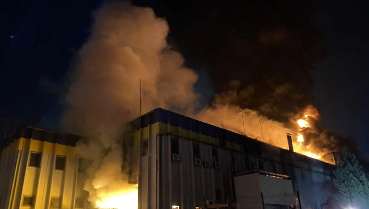 Bursa'da fabrika yangını