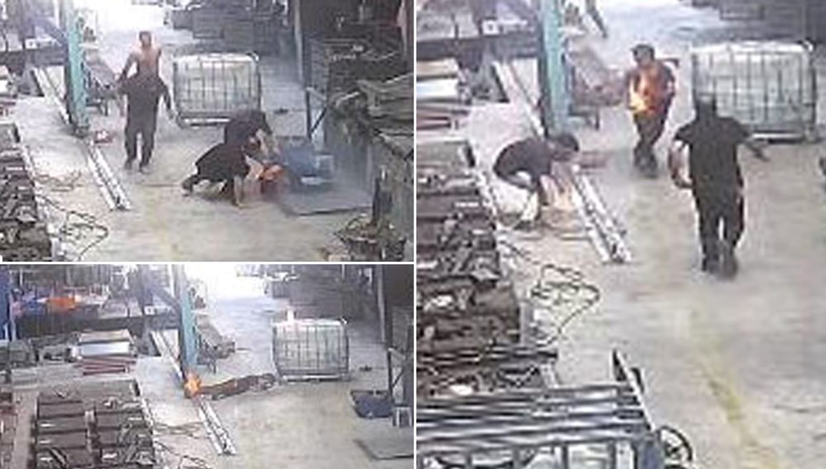 Konya’da fabrikada korkunç olay: Boya kazanı patladı, işçinin kıyafetleri tutuştu Konya’da fabrikada korkunç olay: Boya kazanı patladı, işçinin kıyafetleri tutuştu