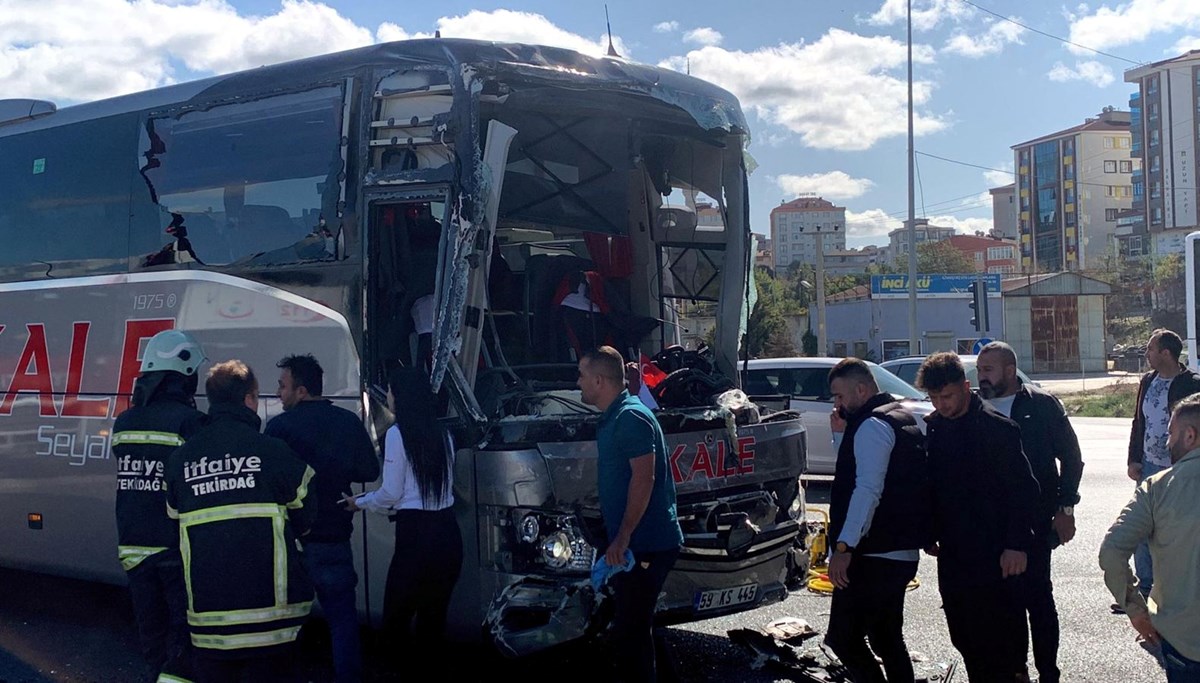 Tekirdağ’da yolcu otobüsüyle TIR çarpıştı