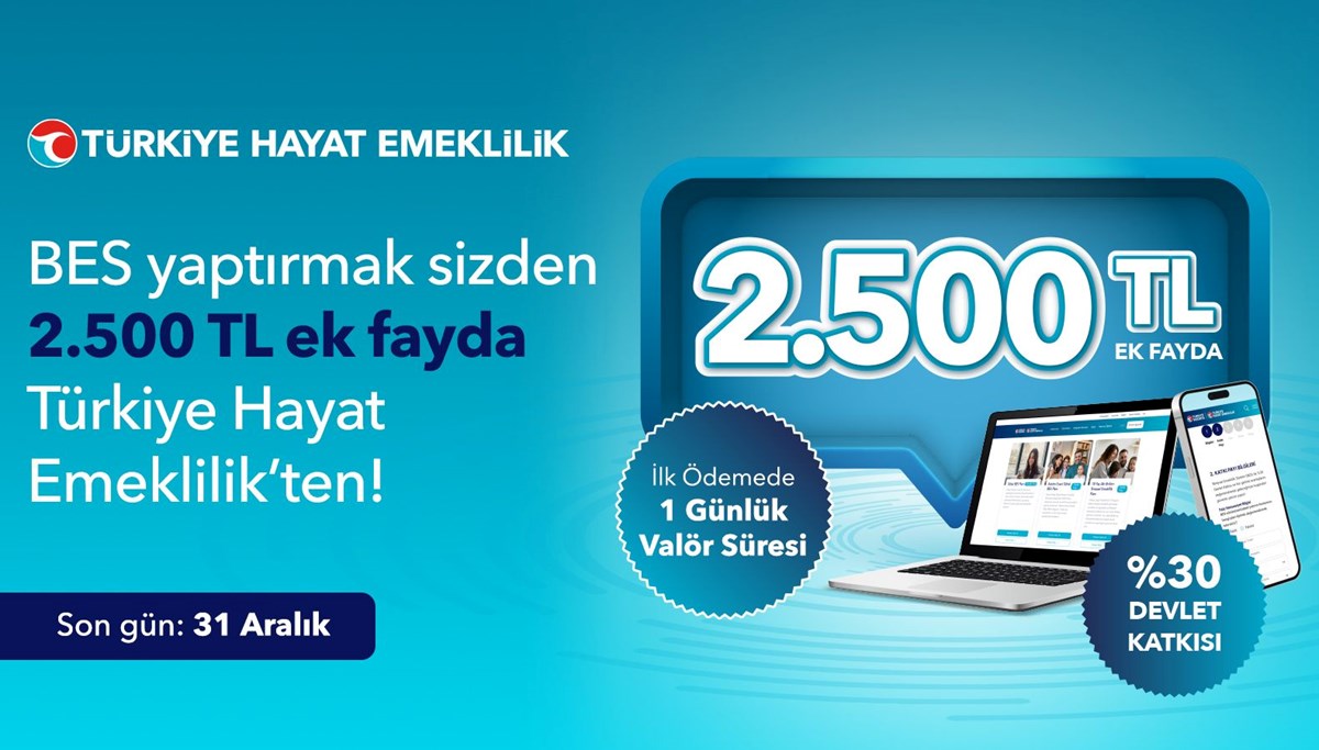 Türkiye Hayat Emeklilik’ten katılımcılarına 2 bin 500 TL ek fayda