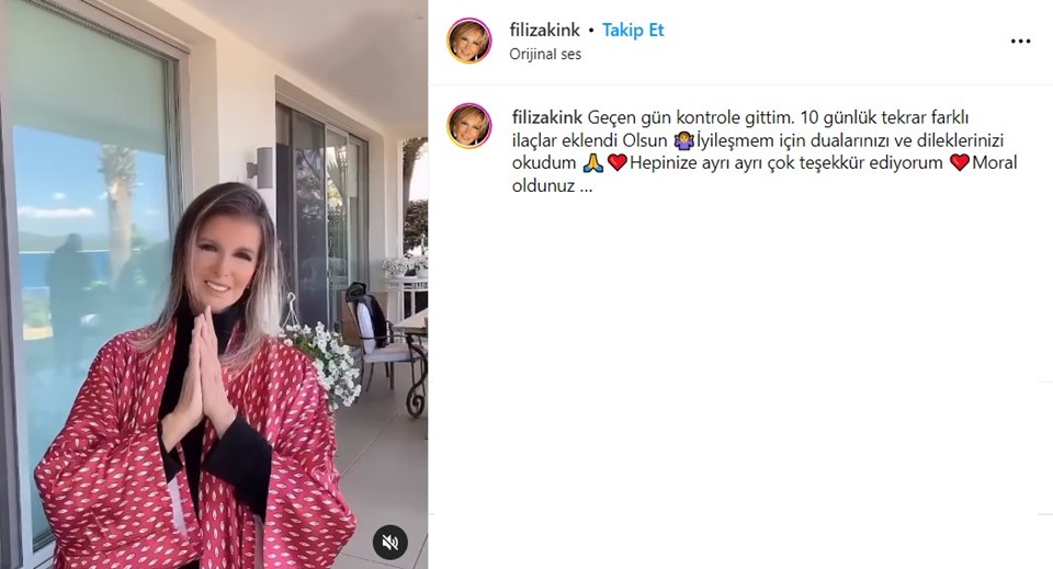 Filiz Akın sağlık durumunu açıkladı: Moral oldunuz - 1