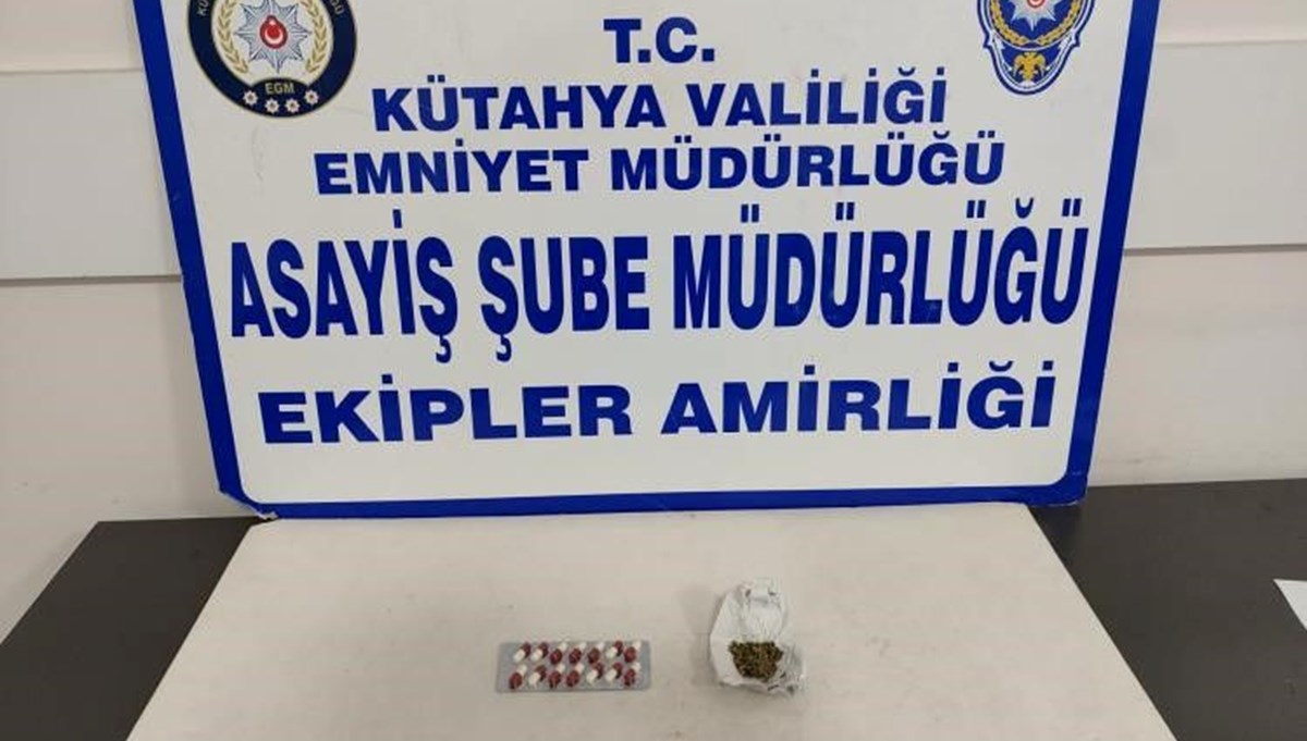 Kütahya'da durdurulan şüpheli araçtan uyuşturucu çıktı