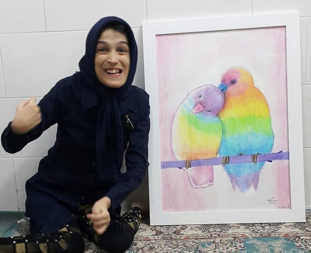 Iranian disabled painter draws pictures with his feet - 19