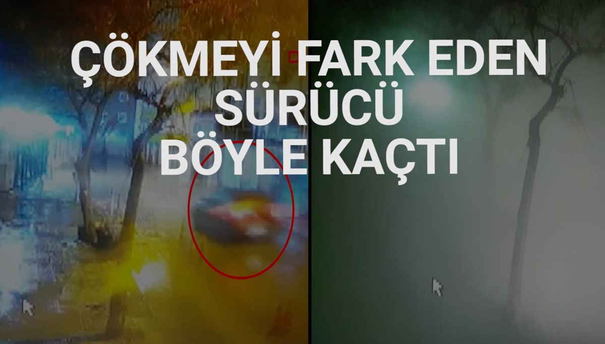İzmir'de eski emniyet binasının çökme anı kamerada İzmir'de eski emniyet binasının çökme anı kamerada