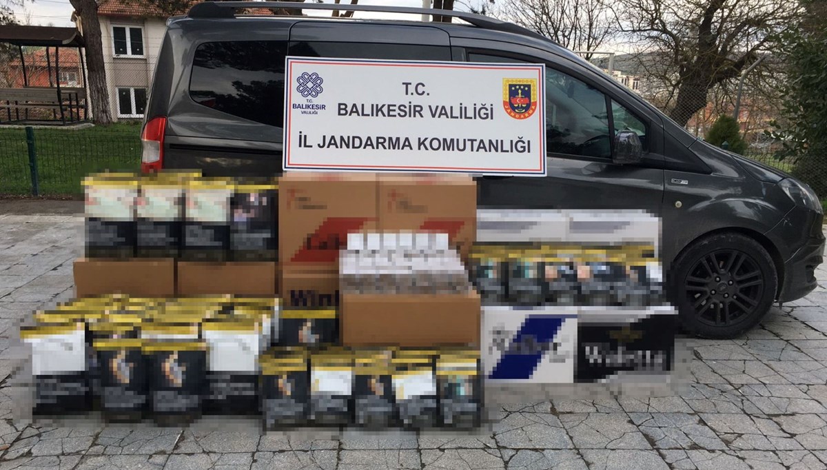 Balıkesir'de kaçak tütün operasyonu: 2 gözaltı