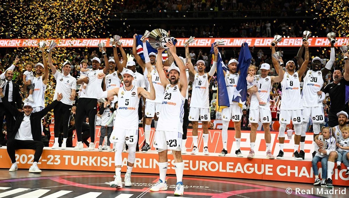 EuroLeague'de şampiyonluk rekoru Real Madrid'de EuroLeague'de şampiyonluk rekoru Real Madrid'de