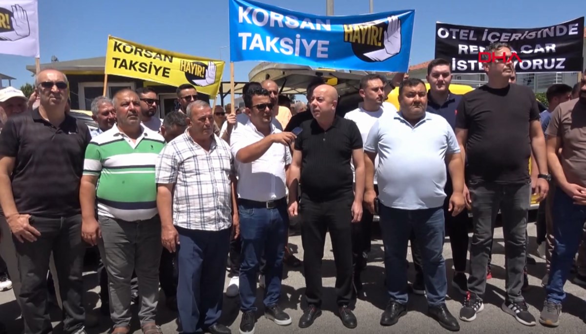 Taksiciler kontak kapattı