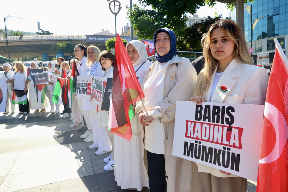 Gazze'ye destek zinciri: Kadınlardan 81 ilde "Sessiz Çığlık" - 9