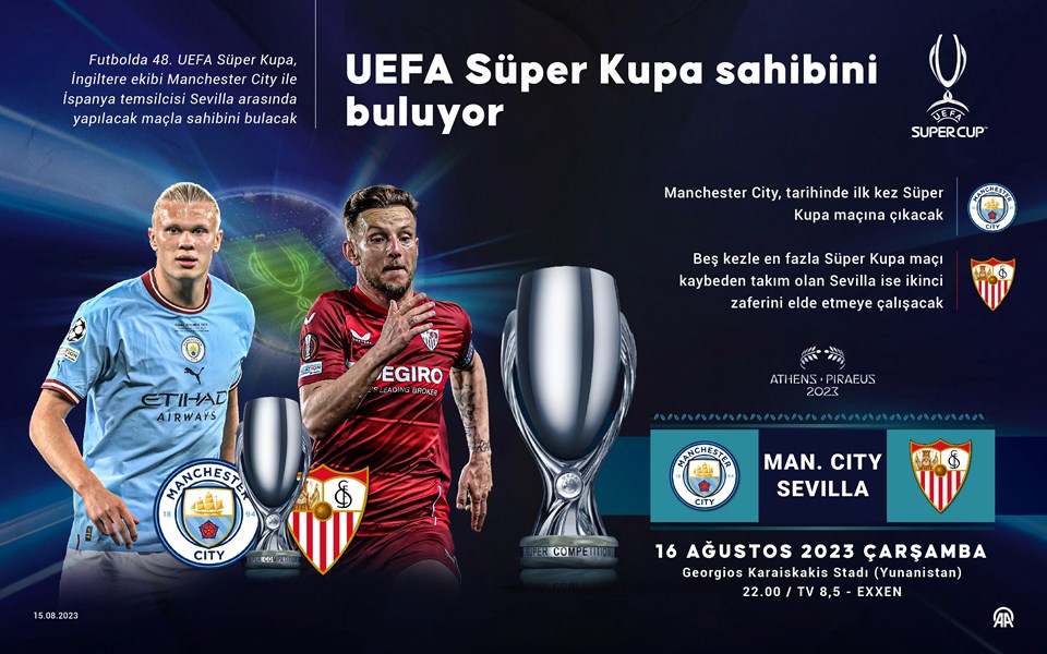48. UEFA Süper Kupa sahibini buluyor: Manchester City mi Sevilla mı? - 1