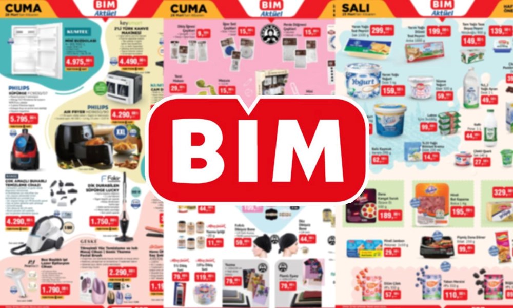 BİM Aktüel Kataloğu 25 - 28 Mart: BİM'de bu hafta hangi ürünler indirimde? Airfryer, kahve makinesi,saç şekillendirici, ağaç kesme motoru, hortum seti, oturma grubu... - 1