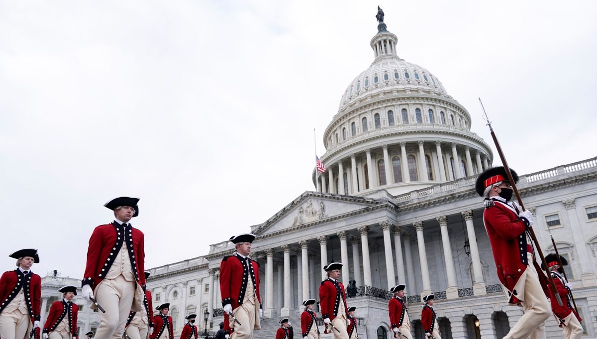 ABD Kongre binasında verilen alarm kaldırıldı (Joe Biden'ın yemin töreni provası yarım kaldı)