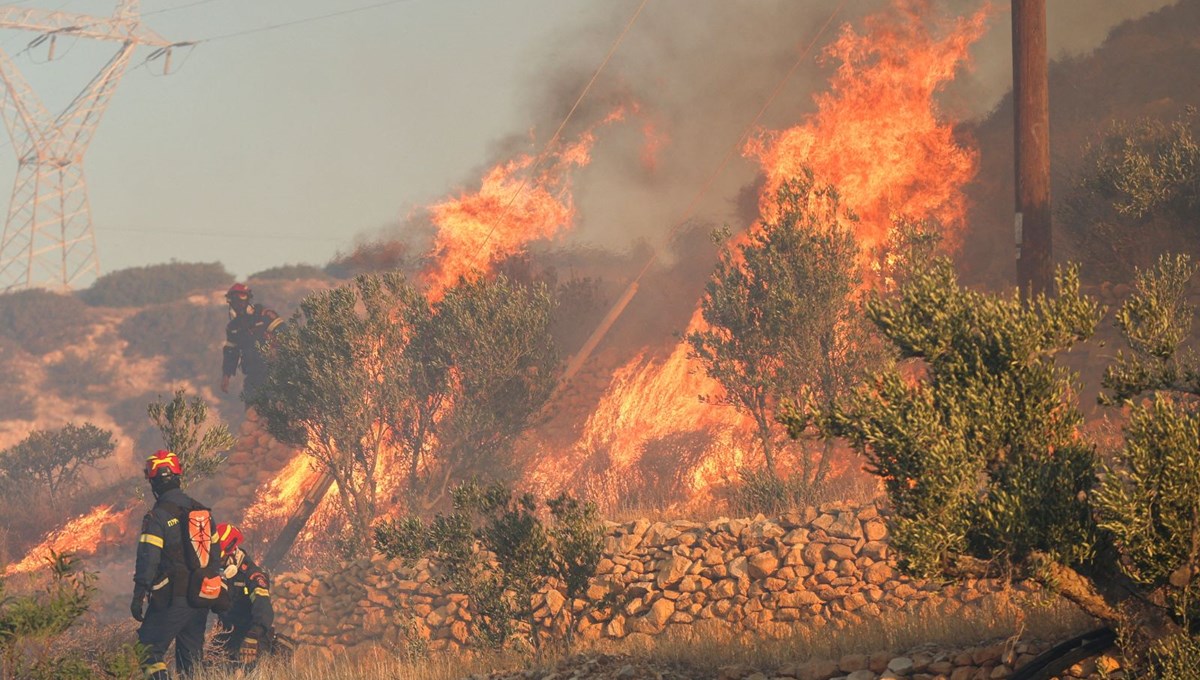 Girit'te orman yangınları