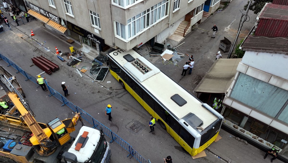 İETT otobüsü girmişti: Apartmanın yıkımına karar verildi