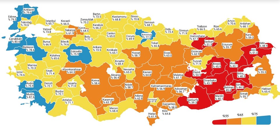 Sağlık Bakanı Koca, Covid-19 risk haritasında rengi değişen illeri paylaştı - 1