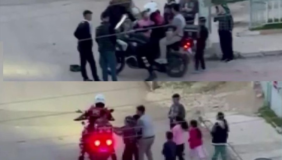 Polis memuru çocukları kıramadı: Tek tek motora bindirdi