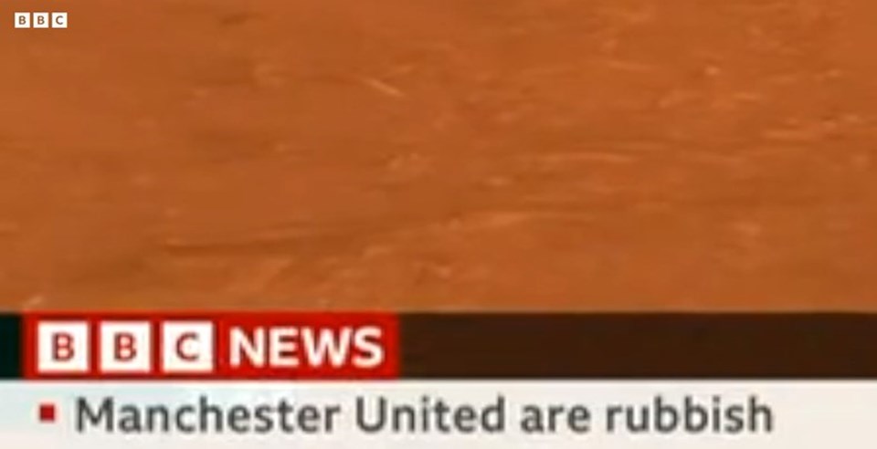 ‘Manchester United çöptür’ haber bandı tepki çekti