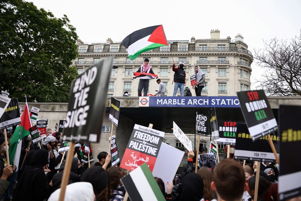 İngiltere ve Fransa'da Filistin'e destek gösterileri - 2
