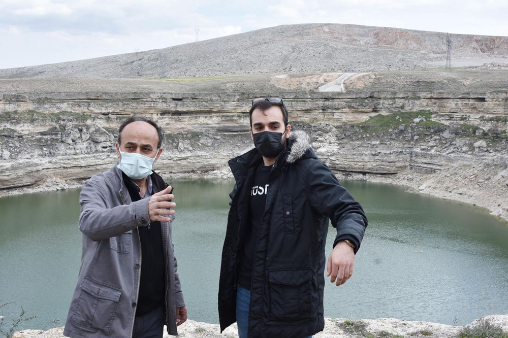Timraş Obruk Gölü'nün suyu 8 metre azaldı - 10