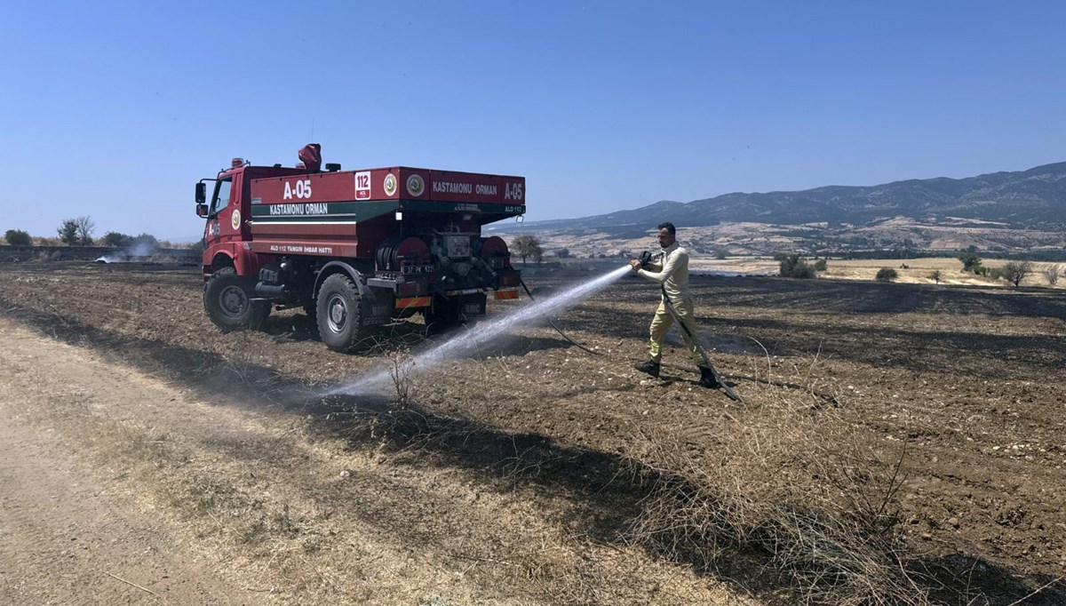 40 dönüm tarım arazisi yandı