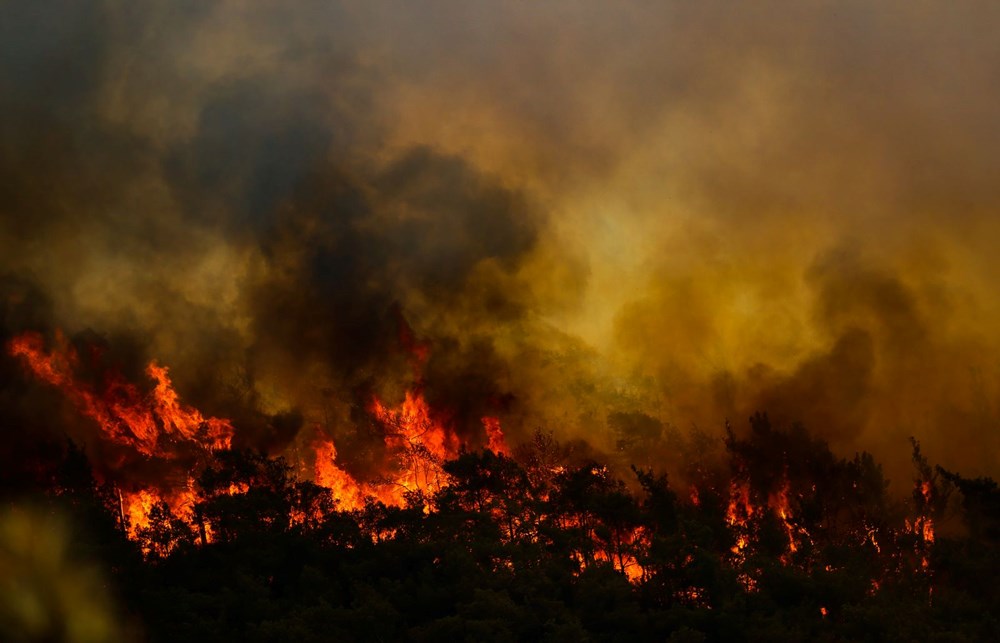 Marmaris'te orman yangını: Alevlerle mücadelede 2. gün - 14