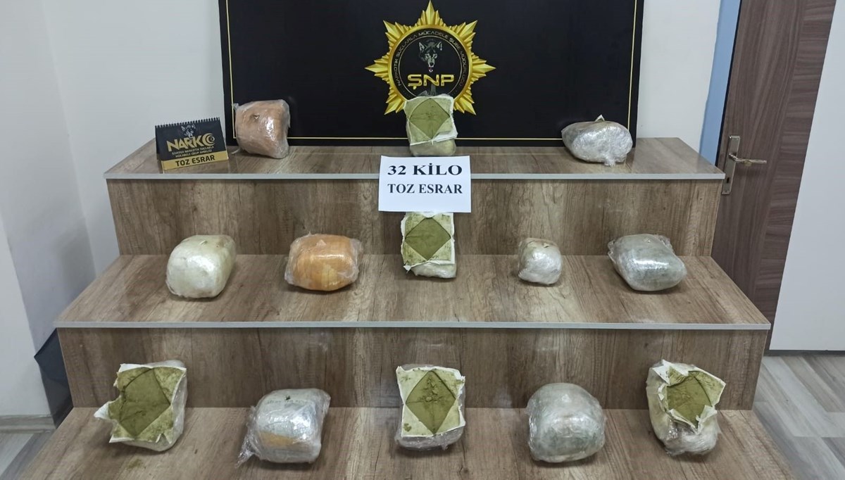 Siverek'te 32 kilo esrar ele geçirildi