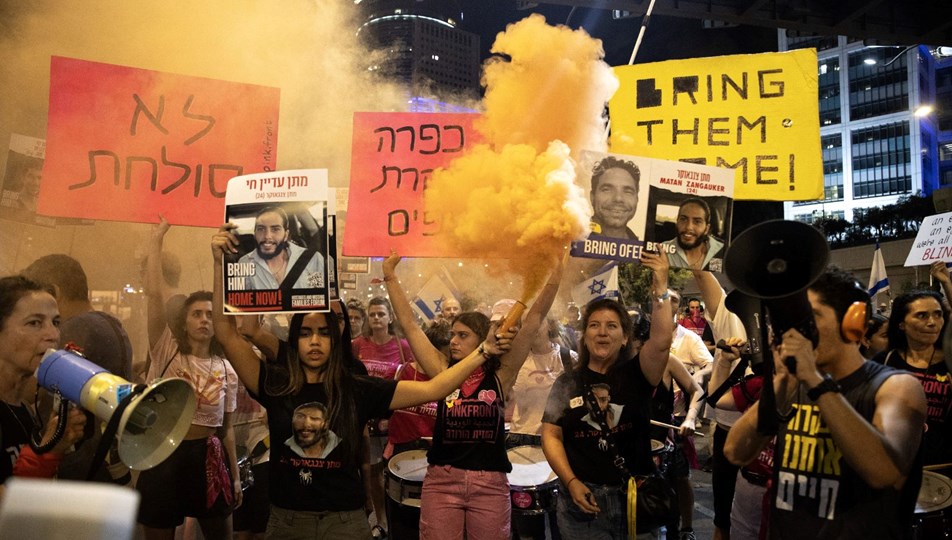 Tel Aviv'de esir takası anlaşması için gösteri düzenlendi - Son Dakika Dünya Haberleri | NTV Haber