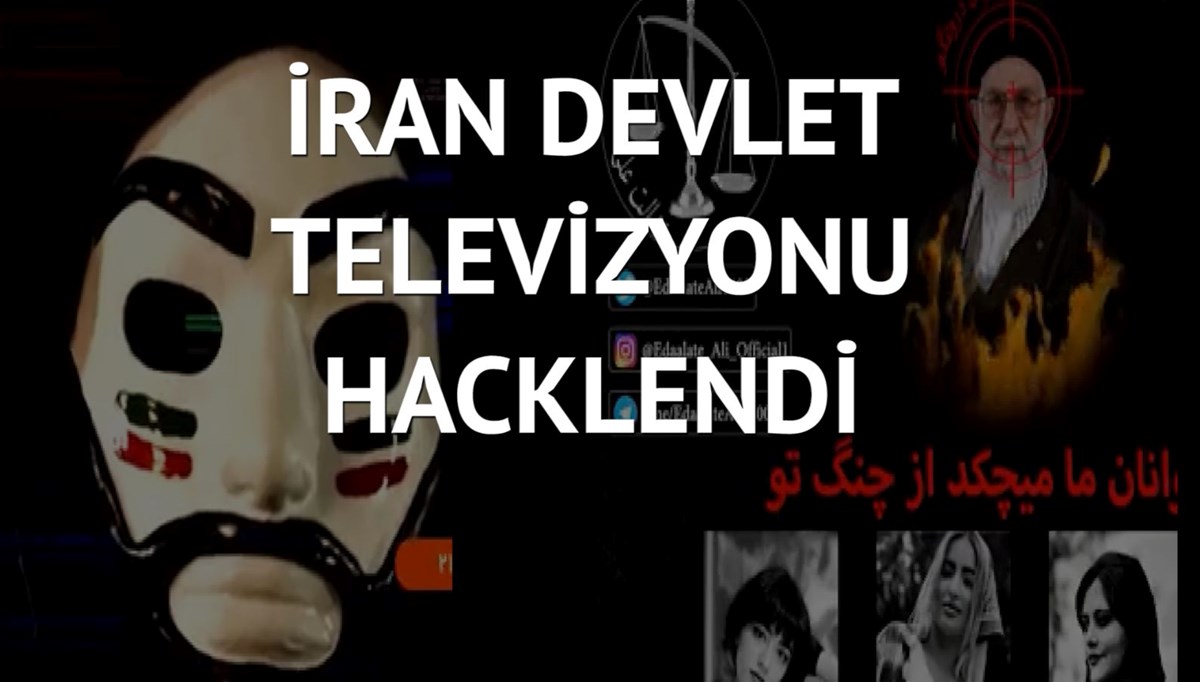 Ekranda İran lideri Hamaney’i hedef alan görsel belirdi
