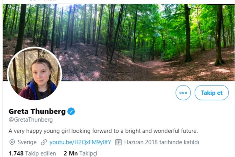 16 yaşındaki iklim aktivisti Greta Thunberg’dan Trump’a sosyal medyadan mesaj - 1