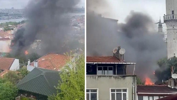 Fatih'te gecekonduda yangın çıktı