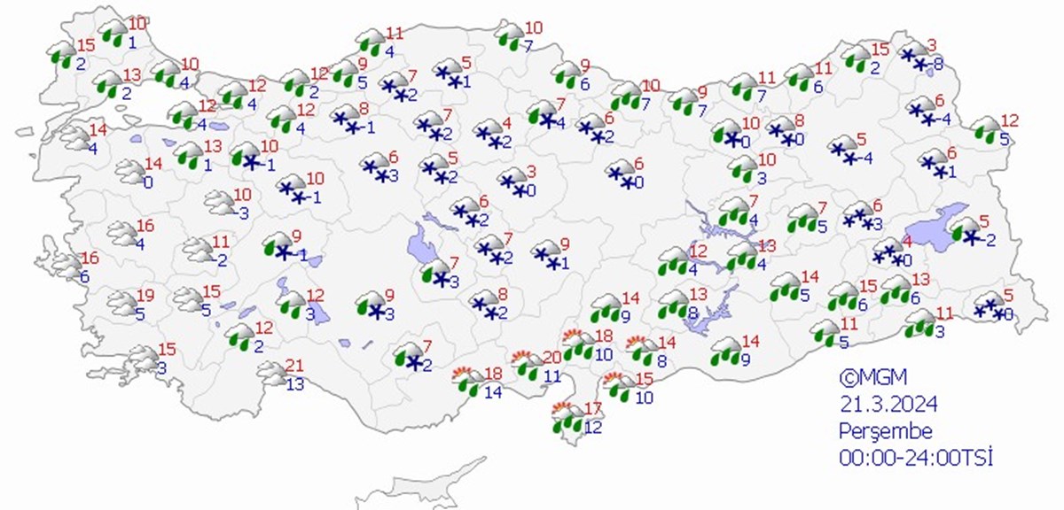 Yarın hava nasıl olacak? 21 Mart il il hava durumu tahminleri