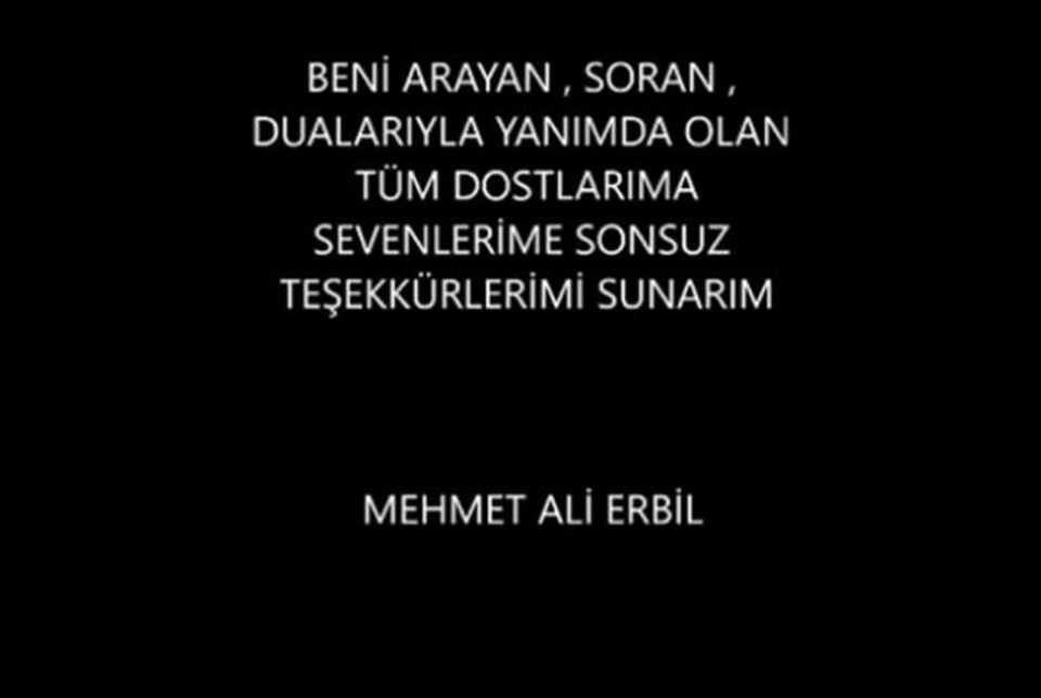 Mehmet Ali Erbil'den mesaj - 1